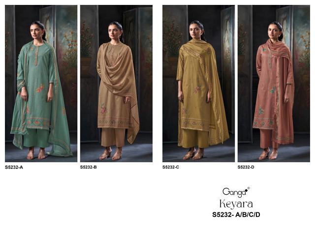 Ganga keyara 5232 dress material wholesalers in ulhasnagar